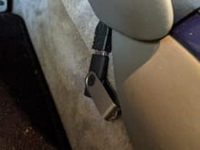 USB stick in driver footwell
