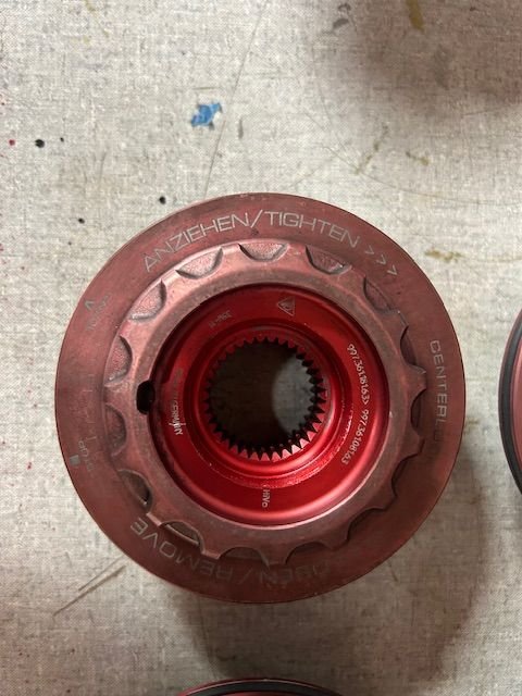 Wheels and Tires/Axles - Red 997.2 Centerlock set - Used - Fort Worth, TX 76001, United States