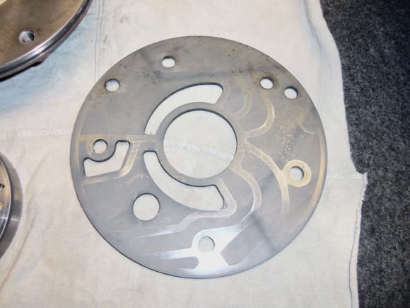 Back side of the separator plate.