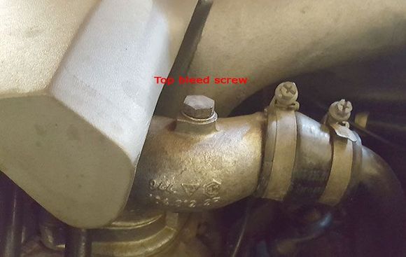 Porsche 968 coolant top manifold bleed screw.