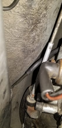 Ran the brake line behind the DS exhaust shield, ran vacuum line to the modulator