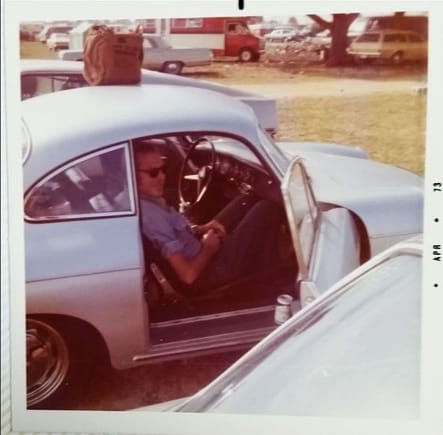 My best friend John enjoying a beer at the 1973 12 Hours of Sebring.