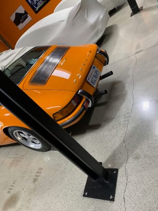 cleaned orange car