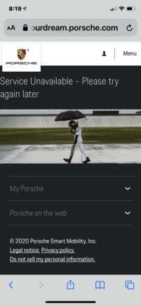 This is what I’ve been seeing consistently on TYD since last Friday morning when the car was supposed to arrive at the dealer on Long Island. Of course, it did not and has not.

The lack of communication and transparency in this process from Porsche is inexcusable. How on earth do the dealers put up with this?