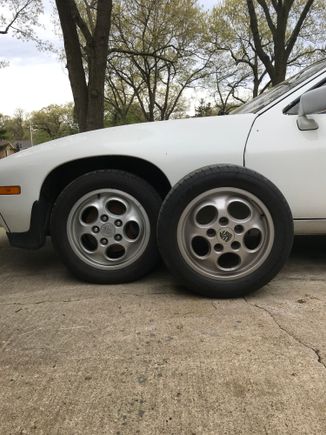 Side by side. I thought I liked the matte better, but now not so sure. Maybe it depends on the color of the car