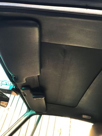 Headliner. New sunroof seals are being installed