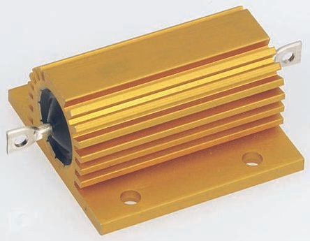 Arcol HS100 Series Aluminium Housed Axial Wire Wound Panel Mount Resistor, 500mΩ ±5% 100W