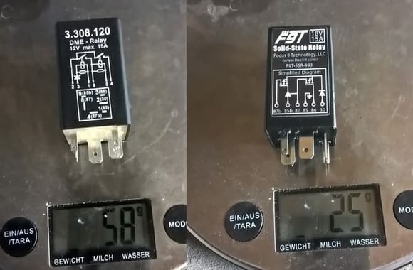 DME Relay weight comparison