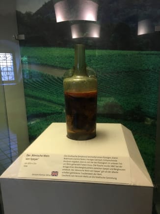 Oldest bottle of wine in the world with liquid still in it