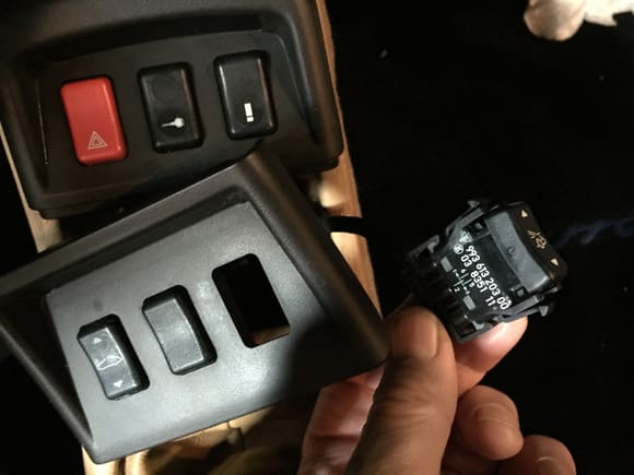 Control switch installed