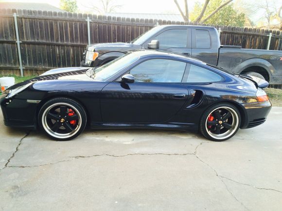 My tint is a happy medium and not to dark.  The tint helps the carbon fiber interior from cracking.