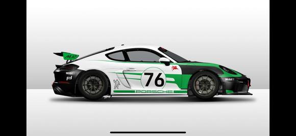 Digital rendering of the custom race graphics to be brought to life.