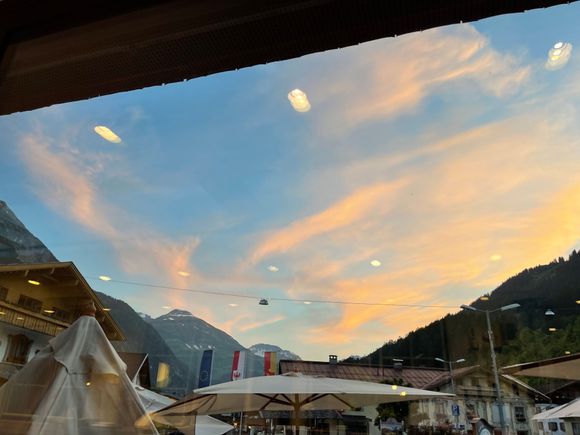 view from Hotel Restaurant in Austria pre stelvio 