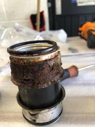 Badly corroded sleeve