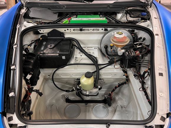 This was during testing, shop got it all buttoned up and looking cleaner, but you can see the new PS lines and power to the unit.