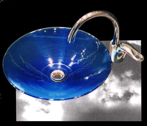 spun blue sink design