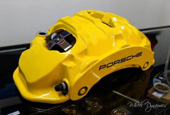 Porsche Panamera Speed Yellow Caliper