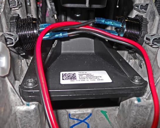 Wiring to the Power Outlets do not interfere with any existing Center Console components. Slightly to the rear of the PDK Shift Block.