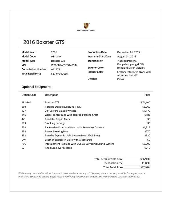 2016 Porsche Boxster - 2016 Porsche Boxster GTS - Used - VIN WP0CB2A83GS140534 - 20,116 Miles - 6 cyl - 2WD - Automatic - Convertible - Silver - Milford, CT 06460, United States