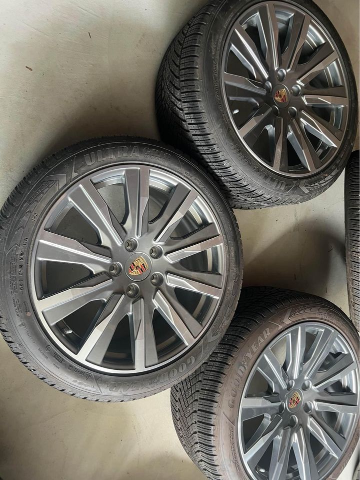 Wheels and Tires/Axles - 20” OEM Porsche Taycan Tequipment Wheels w/ Goodyear Ultragrip Wheels Tires TPMS Caps - Used - Summit, NJ 7902, United States