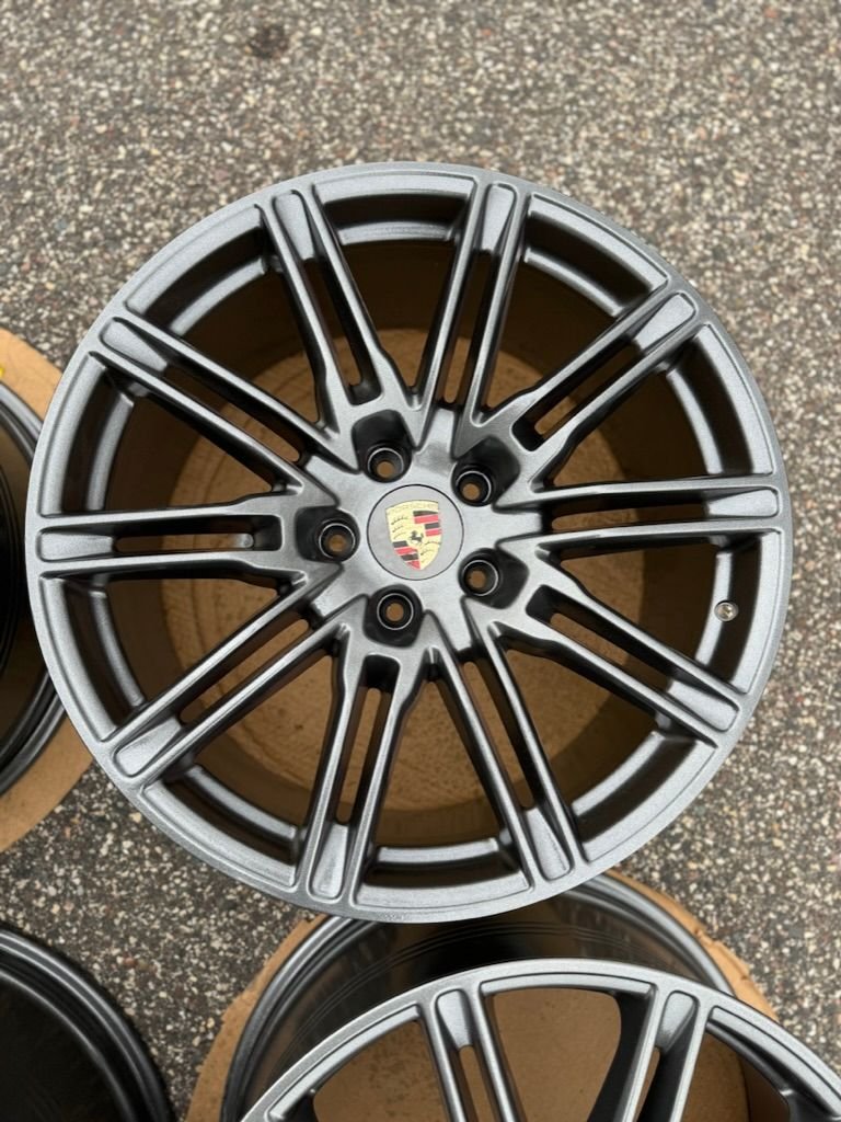2019 Porsche 911 - OEM 21" Porsche 958 Cayenne Sport Edition Wheels in Kingsport Grey (Powder-coated).Condition - Wheels and Tires/Axles - $2,000 - Plymouth, MN 55447, United States