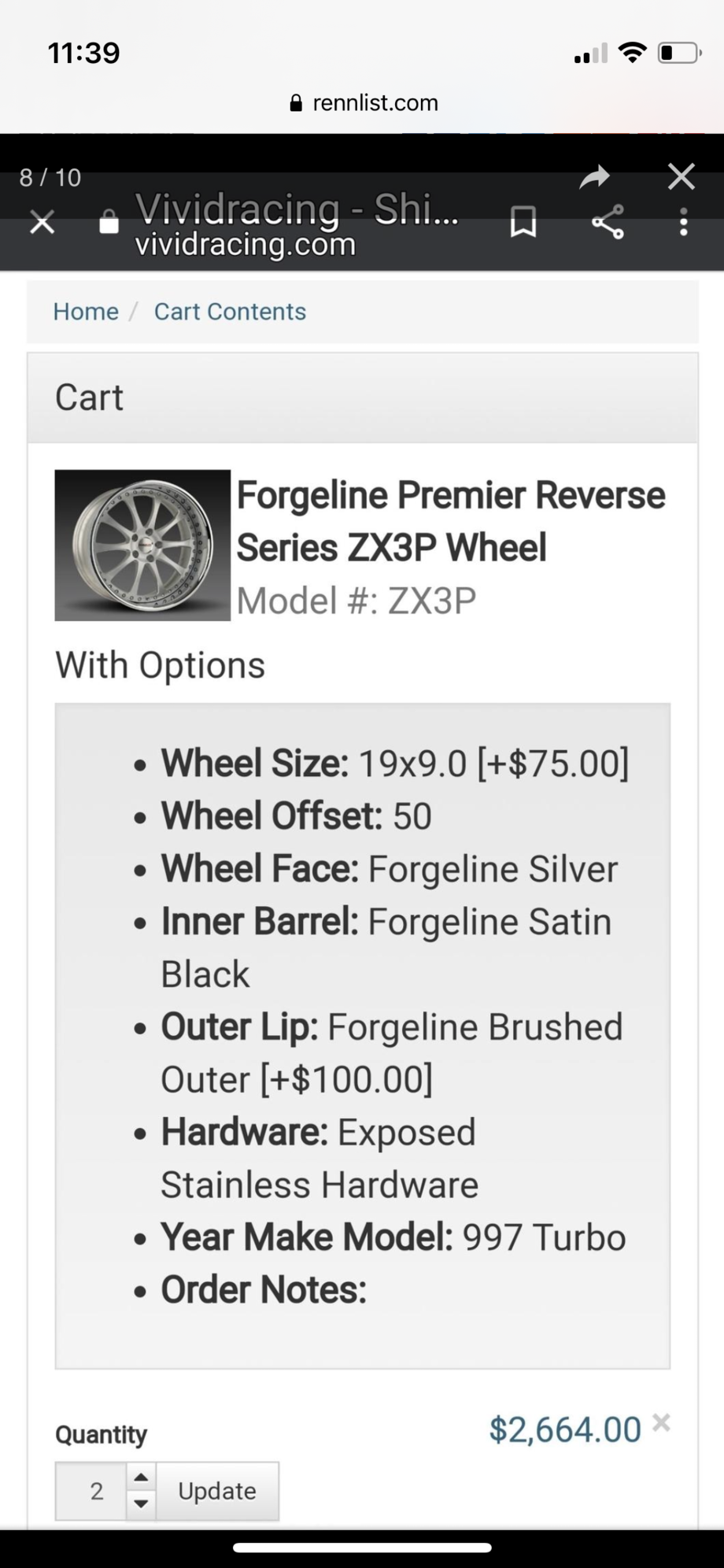 Wheels and Tires/Axles - Forgeline ZX3P 19” 997 WB fitment - Used - 0  All Models - New York, NY 10005, United States