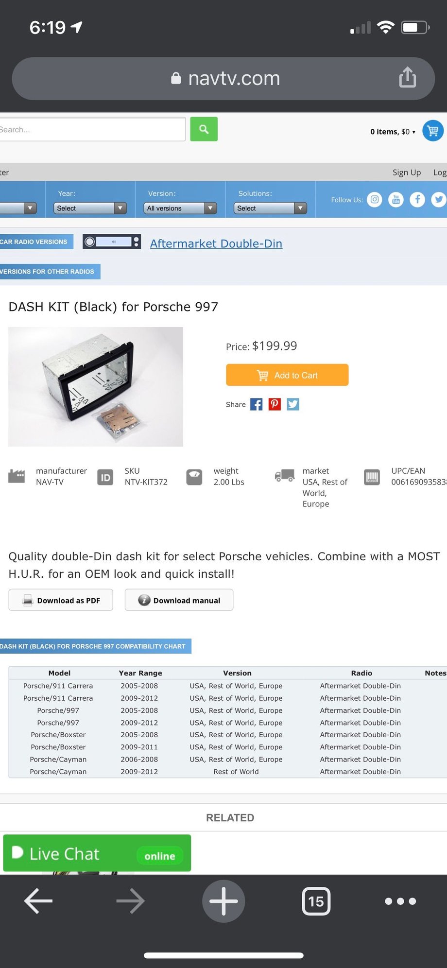 Audio Video/Electronics - 997/987 Head Unit Upgrade - NAVTV MOST-HUR + dash kit, Kenwood wireless CarPlay HU - Used - 2005 to 2013 Porsche 911 - 2005 to 2013 Porsche Boxster - 2005 to 2013 Porsche Cayman - Tampa, FL 33629, United States