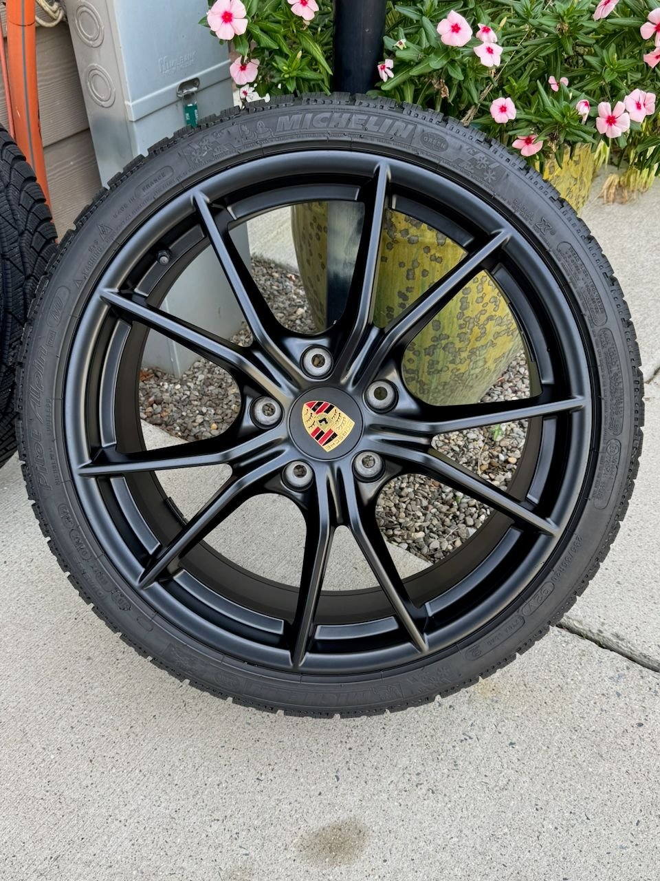 Wheels and Tires/Axles - OEM 20-inch Carrera S winter wheel-and-tire set painted in Black (satin-gloss) - Used - -1 to 2027  All Models - -1 to 2027  All Models - Annapolis, MD 21403, United States