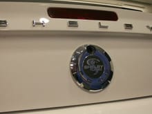 ford shelby turbo mustang rear badge