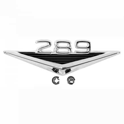 1965-66 Mustang V8 289 front fender badge