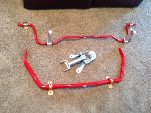 New front, rear sway bars, and upper control arm and bracket