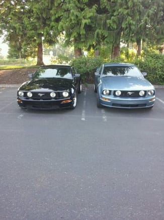 My buddy's 06 GT next to my 07GT