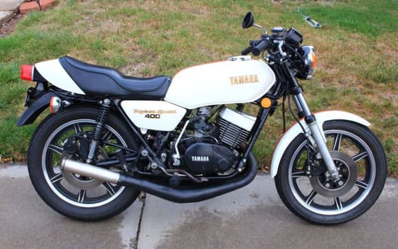 Not a Ford But What I Rode on two Wheels! 1979 Yamaha RD400F. Many a Wheelie on the Main Drag on This!