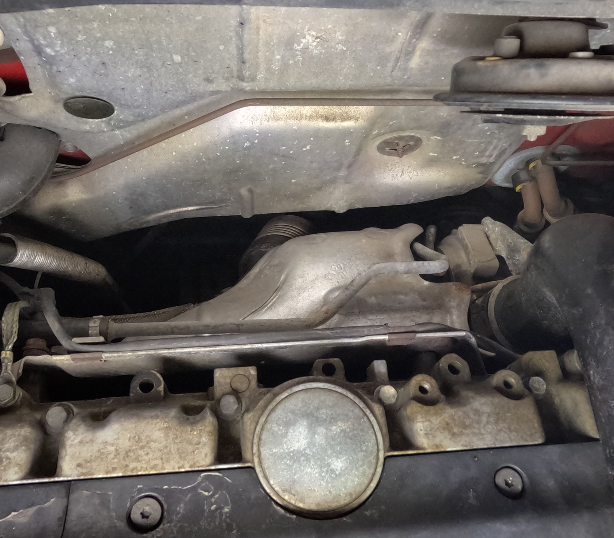 towards the heatshield. if I put my hand down there its oily.