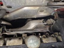towards the heatshield. if I put my hand down there its oily.