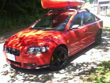 Ready to go kayaking with my new black R rims and blacked out front lip