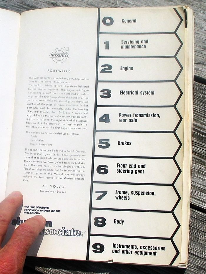 Miscellaneous - Volvo 144 Factory Service Manual - Used - All Years Volvo All Models - Caledon Village, ON L7K1E8, Canada