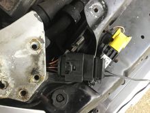 It’s hiding  under the corner and you can remove the air pipe easily to pull it out after snipping a tie wrap 

The cover plate on top of the rad comes off easily 


New tails to 1+2