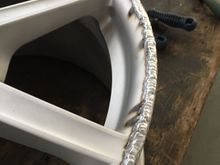 Welded the wheels where the "real" repairshop only cut the marks away on a lathe. So I rewelded the lost material back.