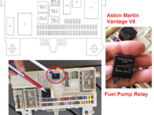 Aston Martin Vantage V8 - Fuel Pump Relay