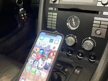 iPhone attached to Scosche Magic Mount in DB9