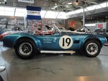 Cobra in light blue with side pipes.