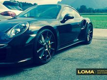DER PORSCHE 991 TURBO S MIT 21" ZOLL ALUFELGEN VON LOMA WHEELS