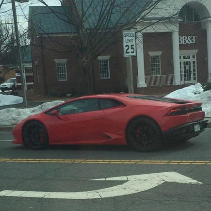 Red Lamborghini Huracan in Northern Virginia. #cars