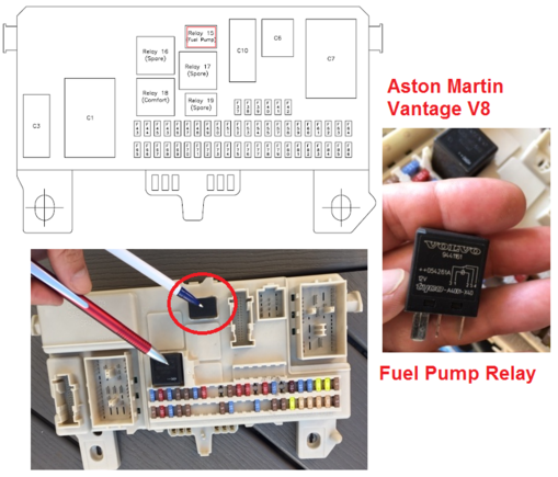 Aston Martin Vantage V8 - Fuel Pump Relay