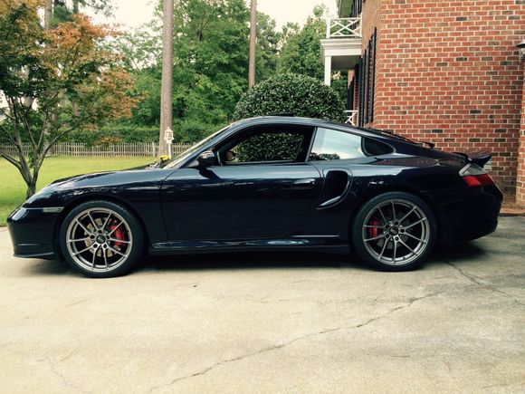 Bright Race Grey on Midnight Blue