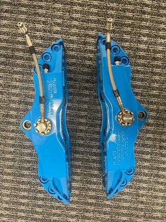 Side shot of two of the calipers