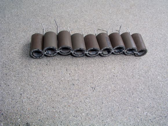 I used about 13 - 1" pieces of 3/8" air hose tied together with safety wire