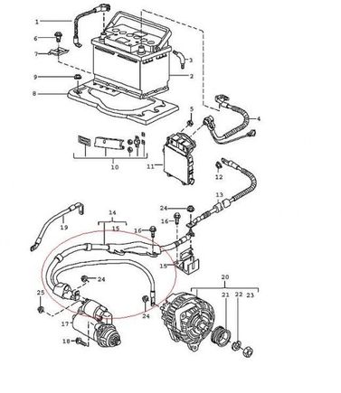 Alternator cable 997