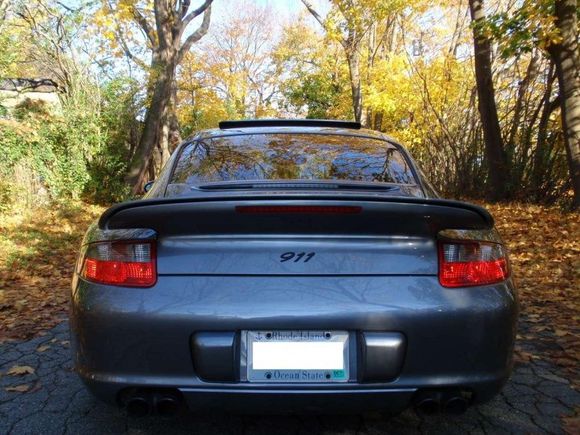 Rear end, 997TT wing on none Turbo car....